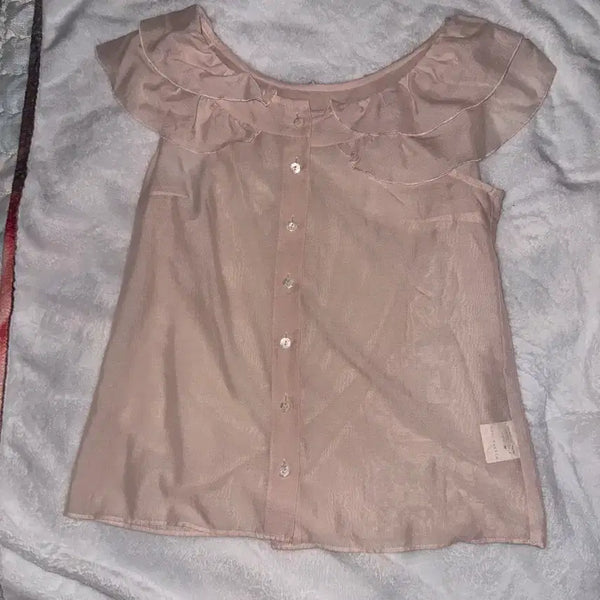[BUNJANG] Vintage Mori Girl Fairy Pink Blouse / 빈티지 모리걸 페어리 핑크 블라우스