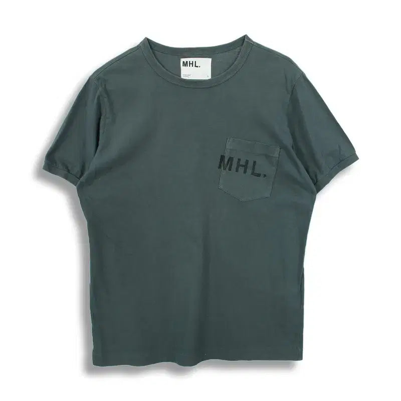 [BUNJANG] Margaret Howell Cotton Pocket Logo Short Sleeve T-Shirt (Women's L) / 마가렛호웰 (WOMEN - L) 코튼 포켓 로고 반팔 티셔츠