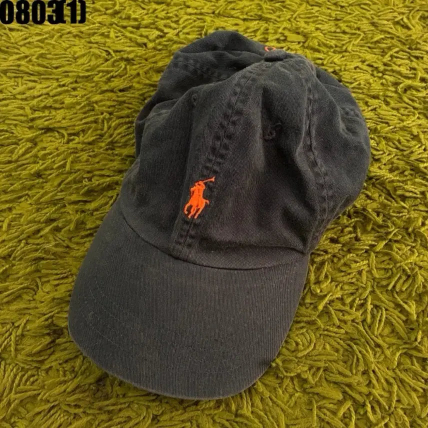 [BUNJANG] Polo Ralph Lauren Navy Orange Horse Embroidered Cap / 폴로 랄프로렌 볼캡 네이비 오렌지 말