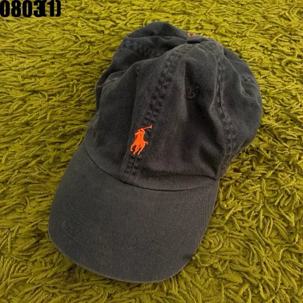[BUNJANG] Polo Ralph Lauren Navy Orange Horse Embroidered Cap / 폴로 랄프로렌 볼캡 네이비 오렌지 말