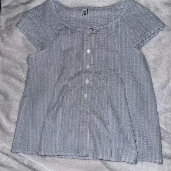 [BUNJANG] Green C Pintuck Pleats Blouse / 그린씨 핀턱 플리츠 블라우스