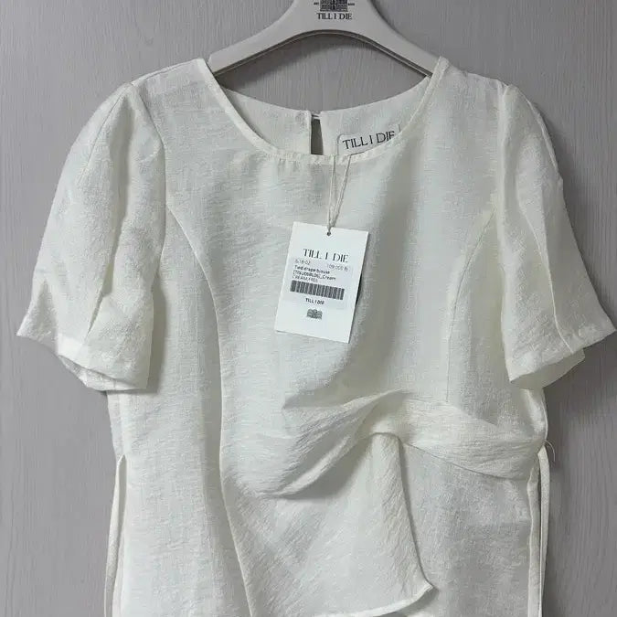 [BUNJANG] Tiedape Blouse - Cream / 틸아이다이 Tied drape blouse - cream