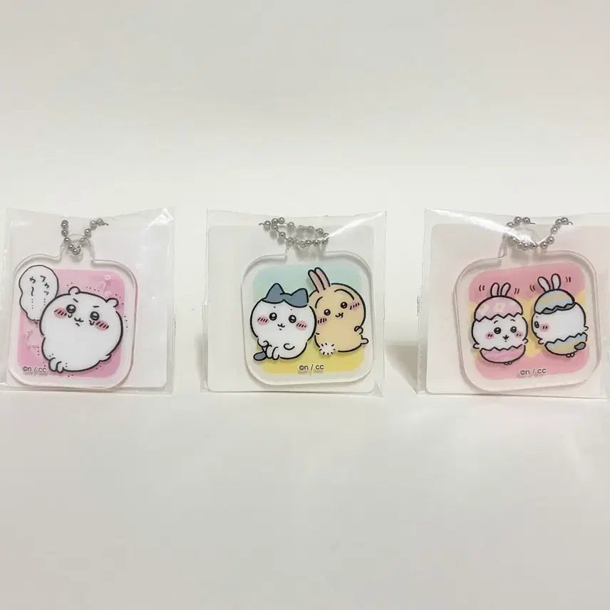 [BUNJANG] Chiikawa Acrylic Keyring Set / 치이카와 아크릴 키링 (3개 다 드려요)