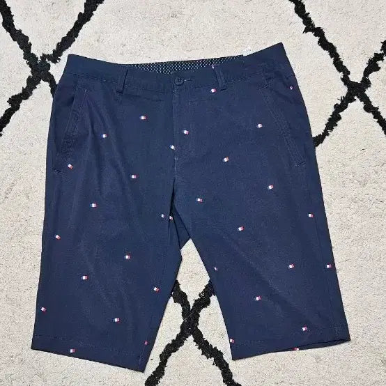 [BUNJANG] Elle Men's Patterned Shorts Navy Size 32-33 / 엘르 남성용 반바지 네이비 패턴 32~33