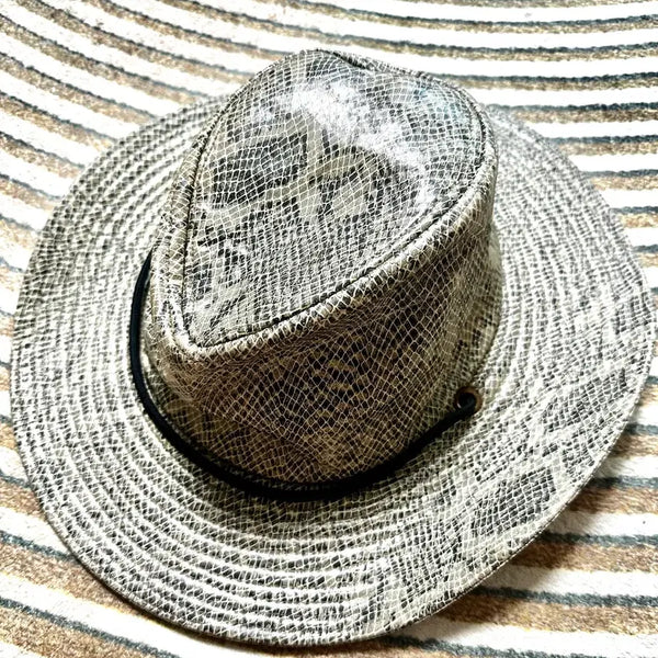 [BUNJANG] Western Style Python Hat / 웨스턴 비단뱀모자