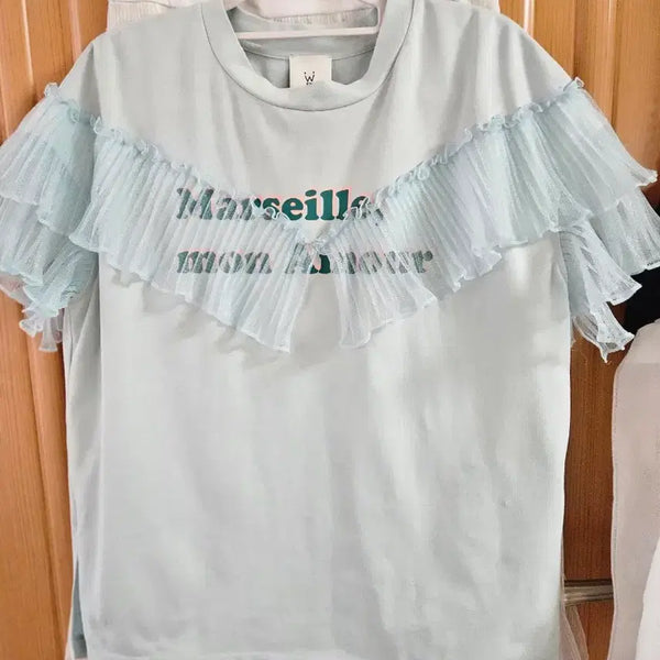 [BUNJANG] Osecon Frill T-Shirt / 오즈세컨 프릴 티셔츠