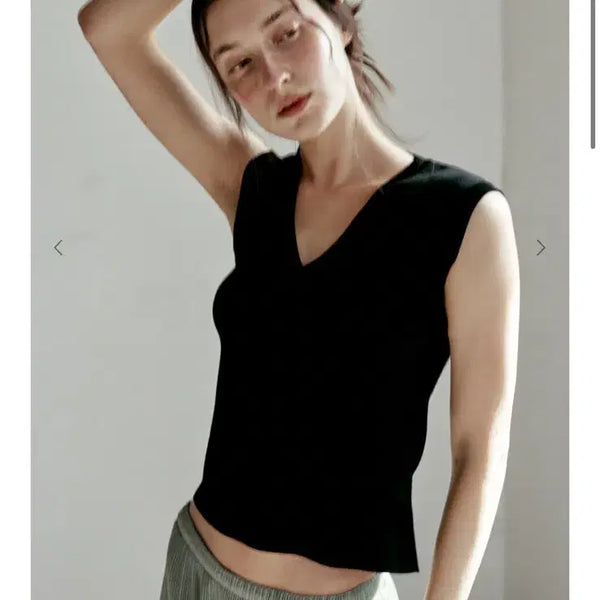 [BUNJANG] LE17SEPTEMBRE EPURE Knit Vest Black / LE17SEPTEMBRE EPURE 니트 베스트 블랙