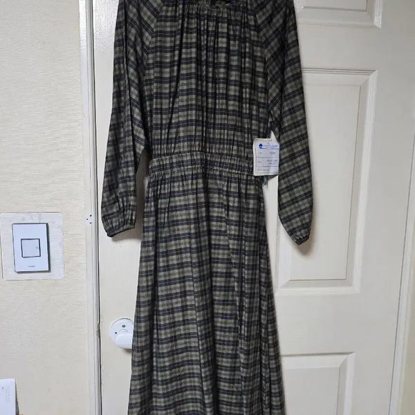 [BUNJANG] H&M Check Shirring Long Dress Size S / H&M 체크 셔링 원피스 S