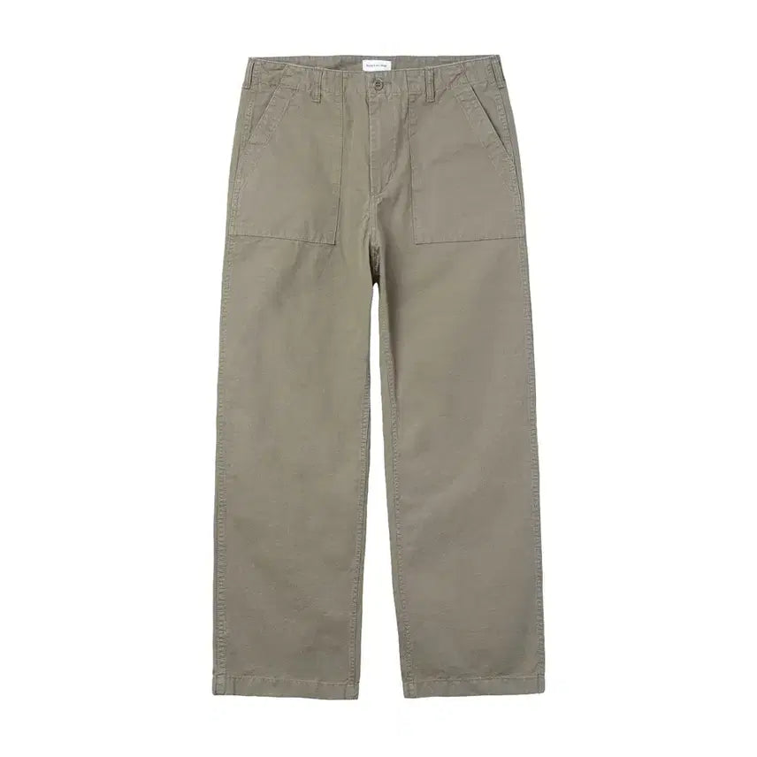 [BUNJANG] Steadyeverywhere Regular Cotton Fatigue Pants (Light Olive) / [4] 스테디에브리웨어 레귤러 코튼 퍼티그 팬츠 (라이트 올리브)