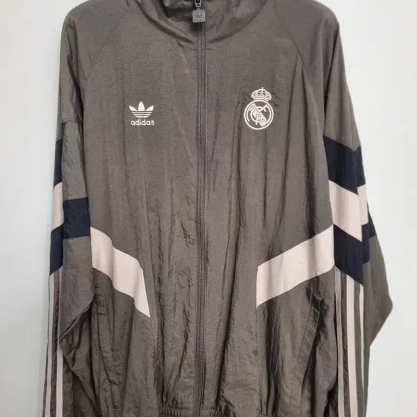 [BUNJANG] Real Madrid 24-25 Original Track Top Charcoal Grey / 24-25 레알 마드리드 오리지널 트랙탑 차콜 그레이