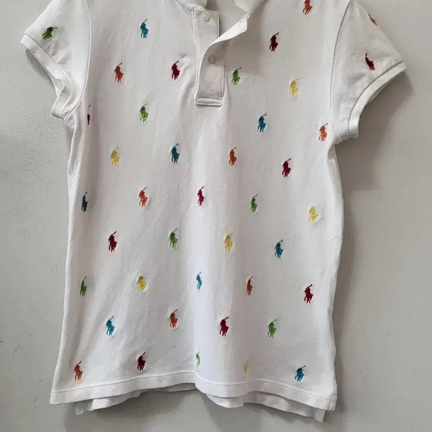 [BUNJANG] Polo Ralph Lauren Embroidered Horse Short Sleeve Polo Shirt / 폴로 랄프로렌 자수 멀티 반팔 카라티
