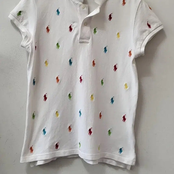 [BUNJANG] Polo Ralph Lauren Embroidered Horse Short Sleeve Polo Shirt / 폴로 랄프로렌 자수 멀티 반팔 카라티