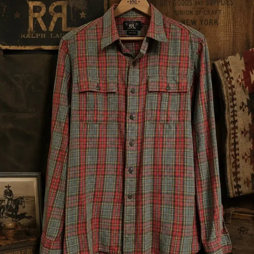 [BUNJANG] RRL Vintage Check Work Shirt / [M] RRL 더블알엘 빈티지 체크 워크셔츠