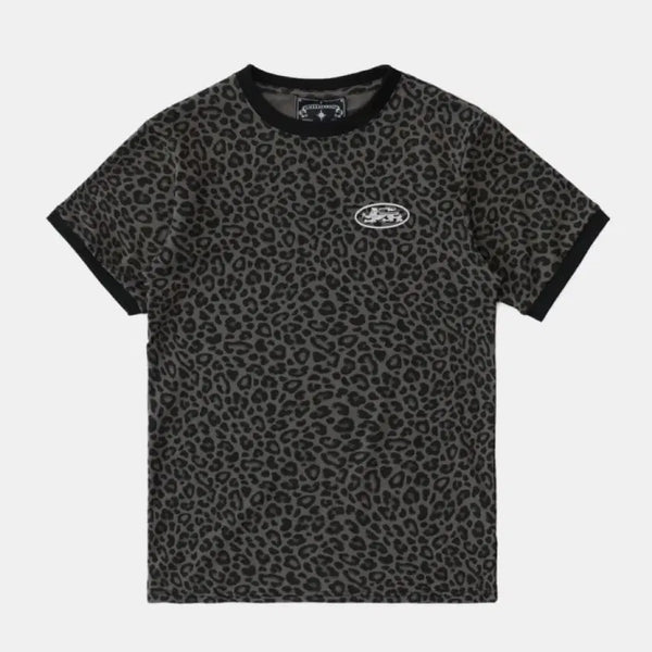 [BUNJANG] Bad Blood Leopard Mystic Oval Logo Jersey T-shirt (Size S) / (S)배드블러드 레오파드 미스틱 오발 로고 져지 티셔츠