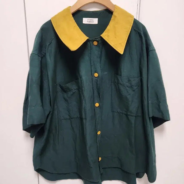 [BUNJANG] Studio Tomboy Flat Collar Blouse / 스튜디오 톰보이 플랫카라 블라우스
