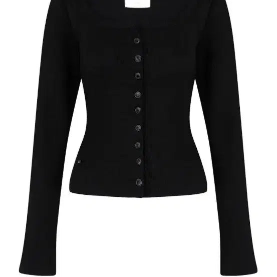 [BUNJANG] Pale Jade Button Long Sleeve Top - Black / 택달린 새상품 ) 페일제이드 버튼 롱슬리브 탑 1 블랙