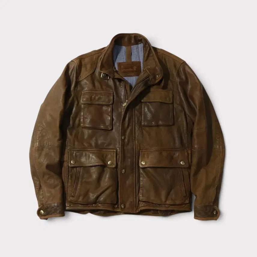[BUNJANG] Massimo Dutti Lambskin Real Leather Jacket / [L] 마시모두띠 램스킨 리얼 레더 자켓