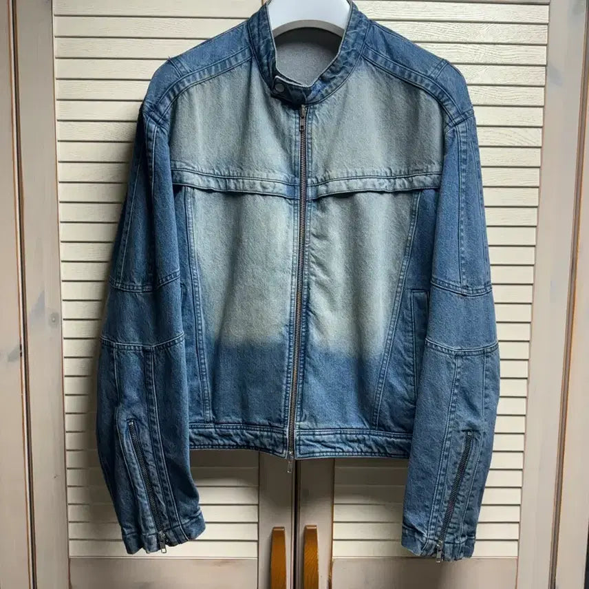 [BUNJANG] Coour Fading Biker Jacket Jumper / (L) 쿠어 페이딩 바이커 자켓 점퍼