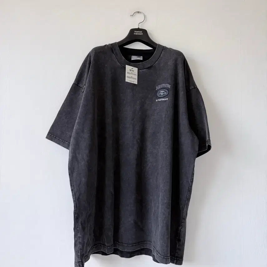 [BUNJANG] AAPE BY A BATHING APE Main Logo T-Shirt Charcoal / AAPE FANCY MAIN TEE