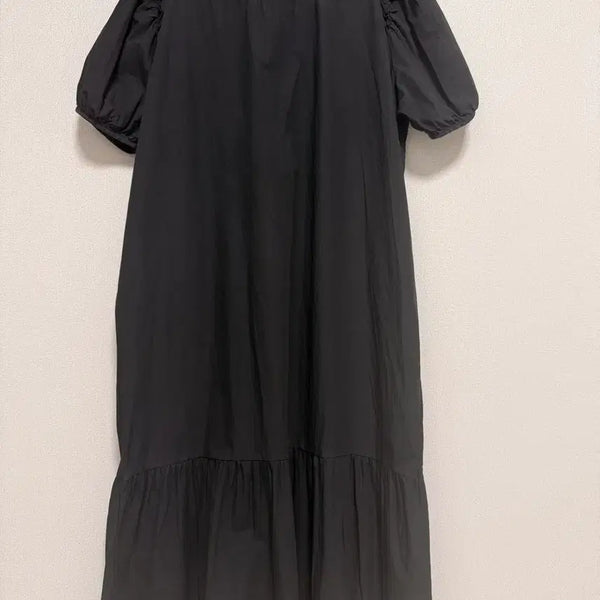 [BUNJANG] LAP Black Puff Sleeve Long Dress / LAP 블랙 퍼프소매 롱원피스