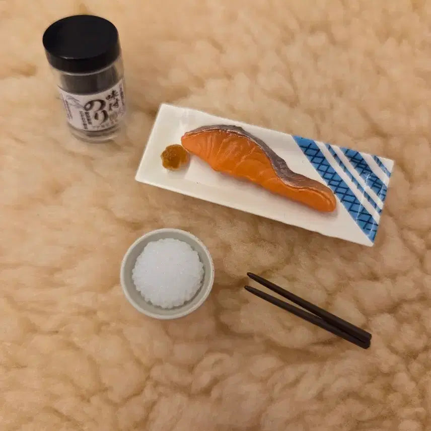 [BUNJANG] Re-Ment Miniature Toy "Today's Breakfast" Salmon Grill Set / 리멘트 식완 오늘의 아침식사 연어구이 세트 판매
