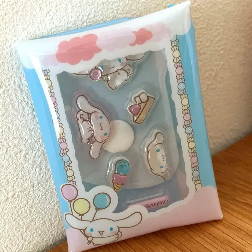 [BUNJANG] Sanrio Cinnamoroll Candy Bonbon Pouch Keyring Sticker Set / 산리오 캔디봉봉 스티커 시나모롤 파우치 키링