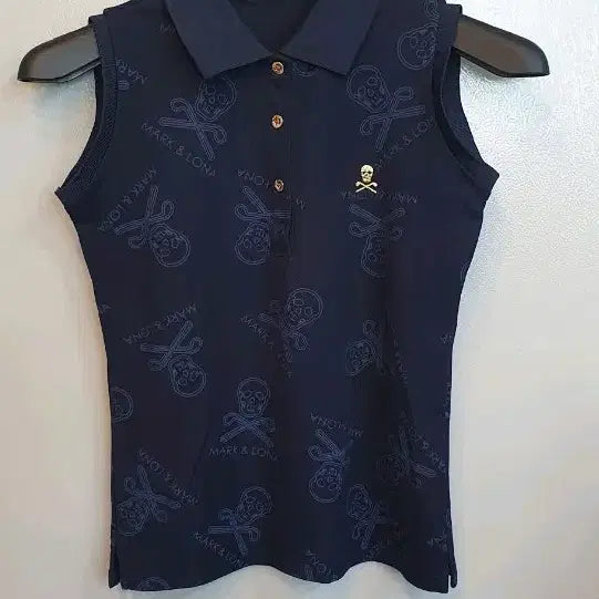[BUNJANG] Mark &ロナ Women's Sleeveless Polo Shirt Navy S / 여성 마크앤로나 골프웨어 민소매 카라티 네이비 S 사이즈