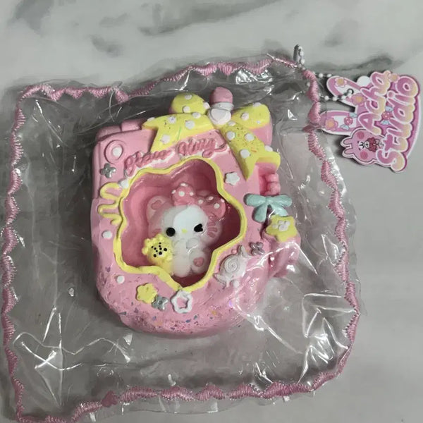 [BUNJANG] Hello Kitty Pink Squishy Folder Phone Charm / 샤오홍슈 키티 헬로키티 폴더폰 휴대폰 핸드폰 핑크 수제 말랑이