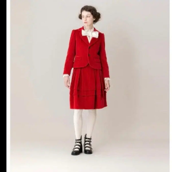 [BUNJANG] Jane Marple Red Wool Cashmere Coat / 제인마플 레드 코트