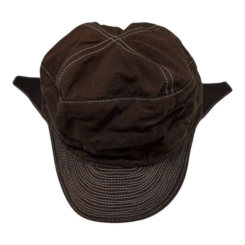 [BUNJANG] KAPITAL Brown Ear Flap Work Cap OS / 캐피탈 브라운 이어플랩 워크 캡