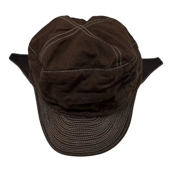 [BUNJANG] KAPITAL Brown Ear Flap Work Cap OS / 캐피탈 브라운 이어플랩 워크 캡