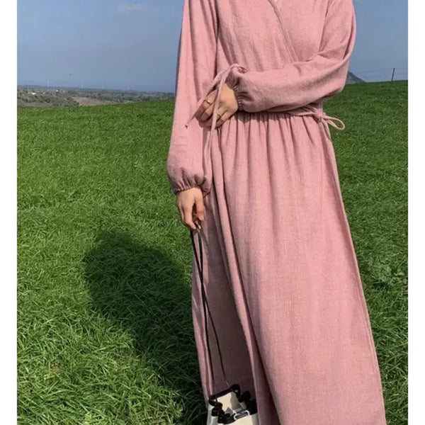 [BUNJANG] Jeju Geu Kkot Wrap Dress / 제주그꽃 랩 드레스