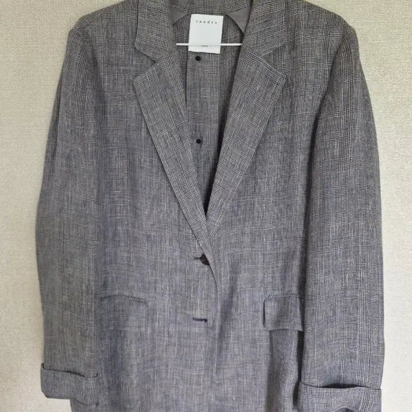 [BUNJANG] Sandro Check Pattern Jacket Gray / 산드로 체크 패턴 재킷 그레이