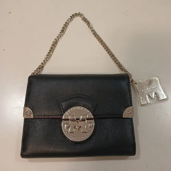 [BUNJANG] Metrocity Black Saffiano Leather Mini Chain Wallet / [마지막 가격내림] 메트로시티 블랙 미니 체인백/중지갑