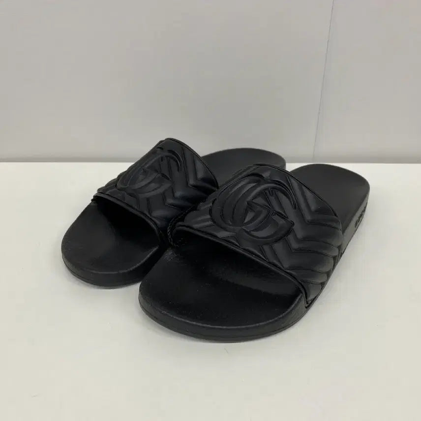 [BUNJANG] Gucci Marmont Slides Black Slippers / 구찌 마몽 슬라이드 블랙 슬리퍼