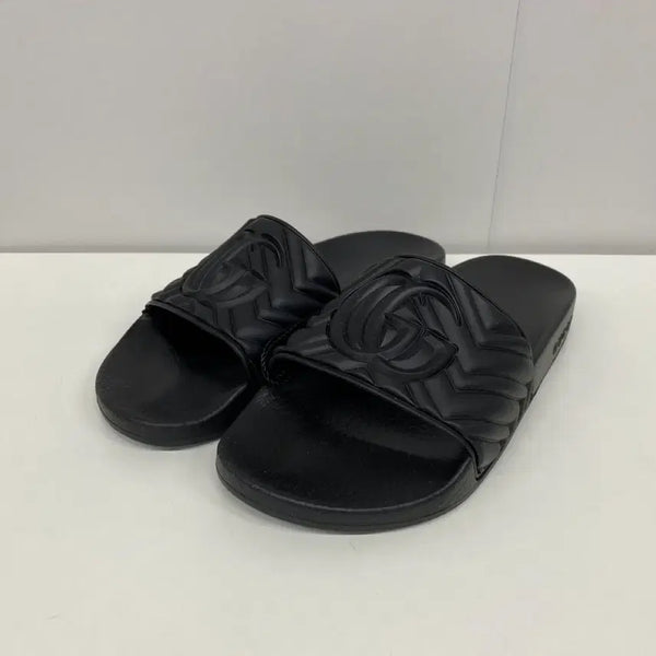 [BUNJANG] Gucci Marmont Slides Black Slippers / 구찌 마몽 슬라이드 블랙 슬리퍼