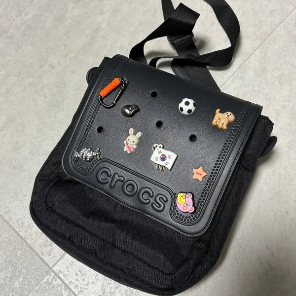 [BUNJANG] Crocs Classic Crossbody Messenger Bag Black / 크록스 클래식 크로스바디 크로스백 메신저가방 블랙