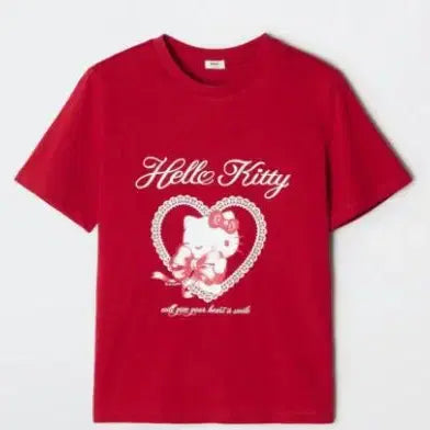 [BUNJANG] Spao x Hello Kitty Short Sleeve T-Shirt (Discontinued) / 단종) 스파오 키티 반팔