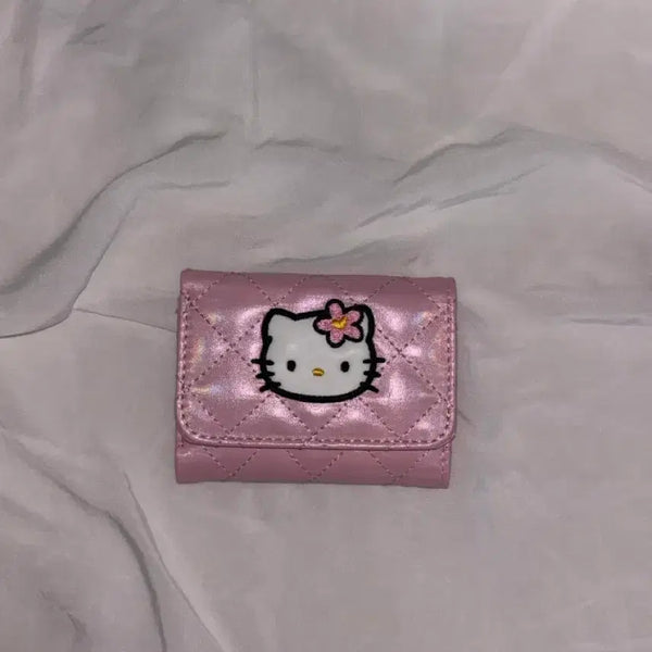 [BUNJANG] Hello Kitty Quilting Wallet Pink / 헬로키티 퀄팅 지갑 핑크 키티문방구 교판