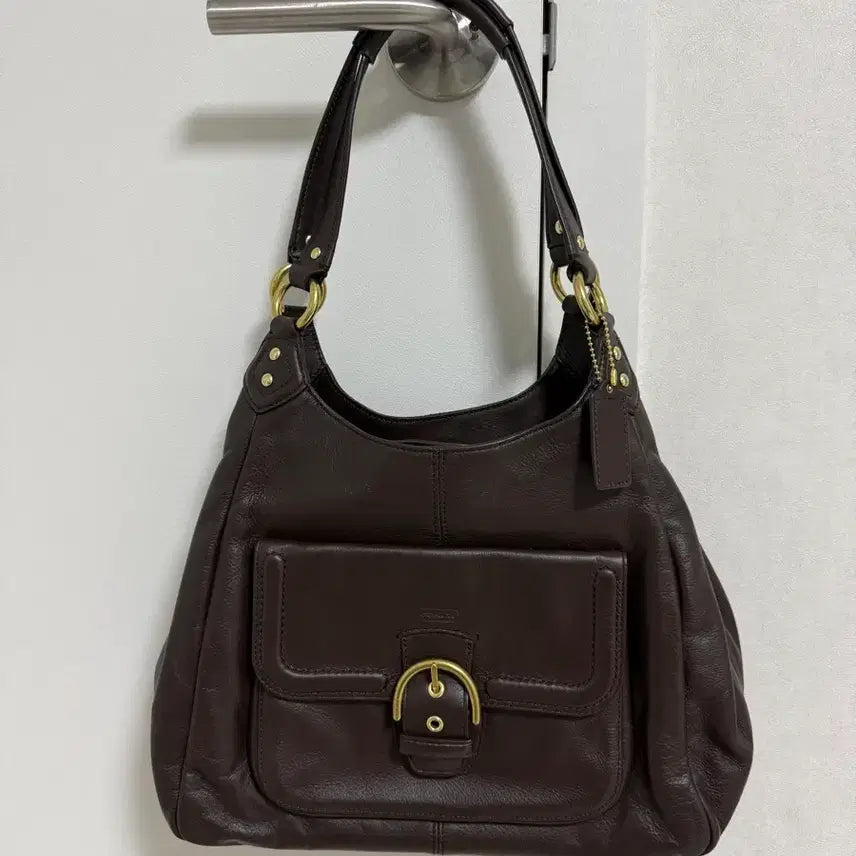 [BUNJANG] Coach Brown Leather Shoulder Bag / 코치 브라운 숄더백