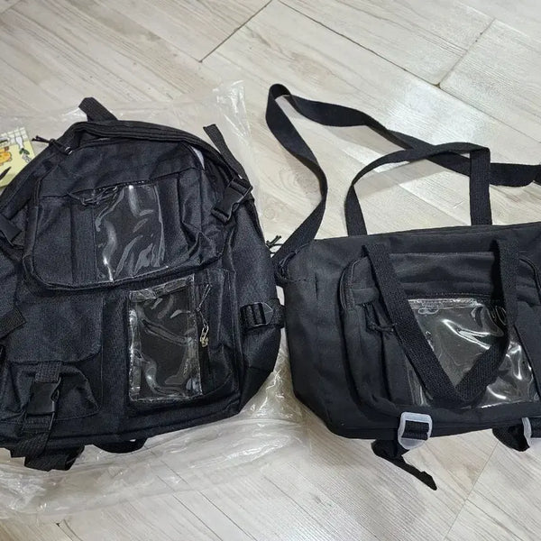 [BUNJANG] Clear Display Backpack & Crossbody Bag Set / 이타백 2종