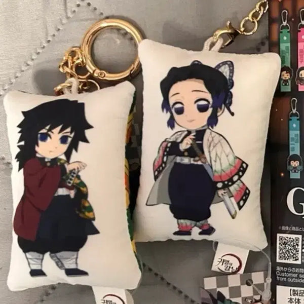 [BUNJANG] Demon Slayer Giyu Shinobu Cushion Keychain Bundle Set / 기유 시노부 쿠션키링 일괄