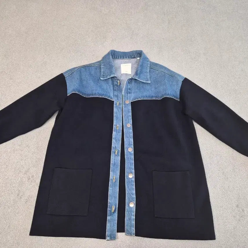 [BUNJANG] Sandro Denim Knit Mixed Jacket / 산드로 데님 니트 배색 자켓