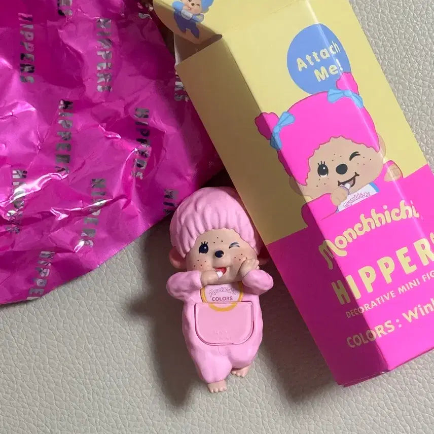 [BUNJANG] Monchhichi Colors Hyper Figure Pink / 몬치치 컬러즈 히퍼 피규어 핑크
