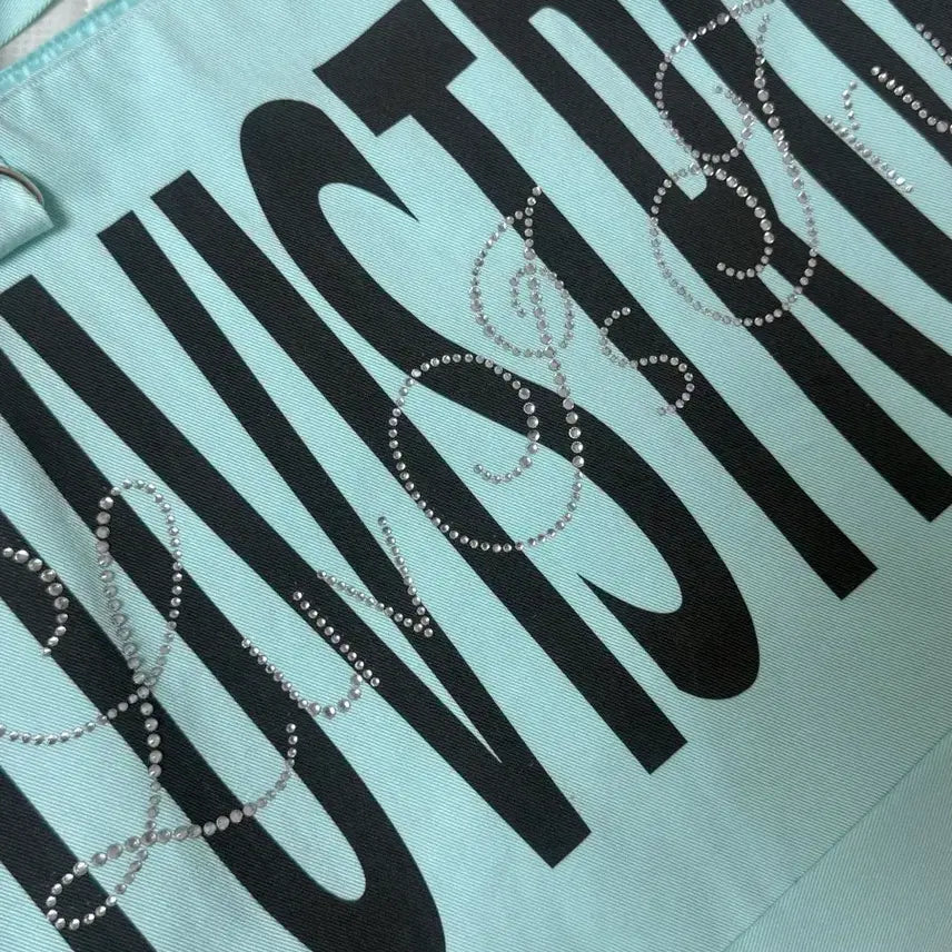 [BUNJANG] Love is True Lettering Tote Bag (Mint) / 러브이즈트루 레터링 토트백 민트