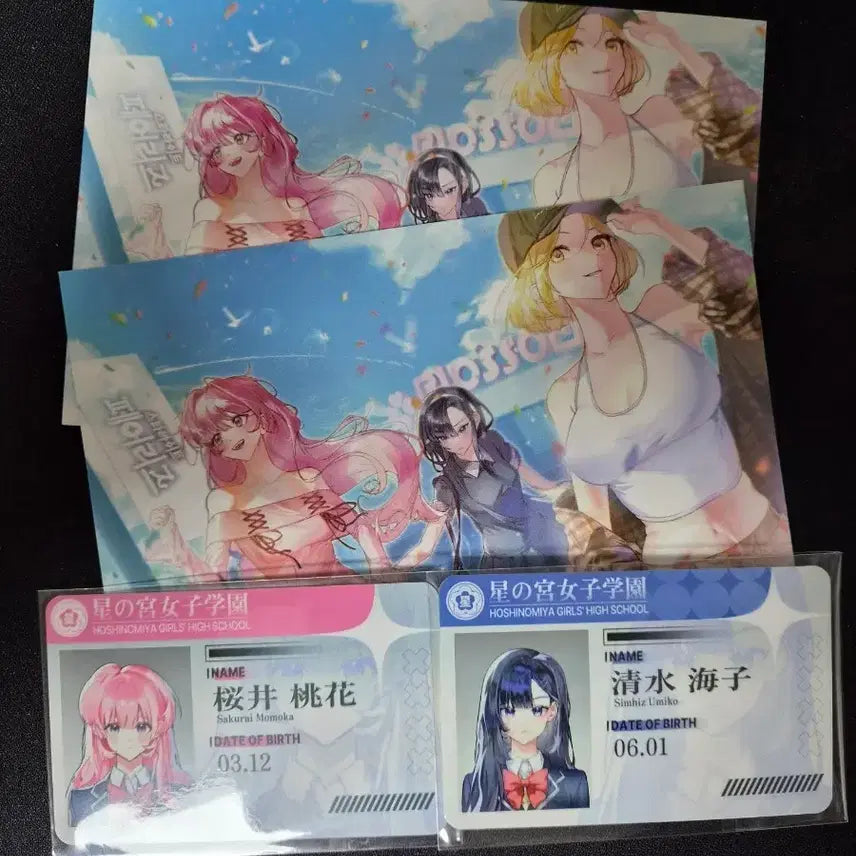 [BUNJANG] Starlight Fairies Photocard Set Character Illustration Anime Girl 4 Types / 스타라이트 페어리즈 포토카드 포카 캐릭터 일러스트 미소녀 4종 세트