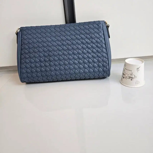 [BUNJANG] Miki Mialy Intrecciato Shoulder Bag Navy / Miki Mialy 인트레치아토 숄더백 네이비(새상품)