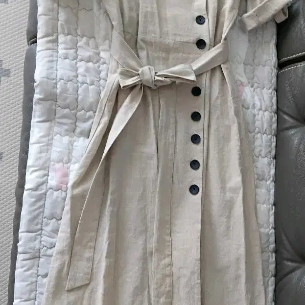 [BUNJANG] Plus You Linen Shirt Dress Beige / 린넨 원피스 베이지