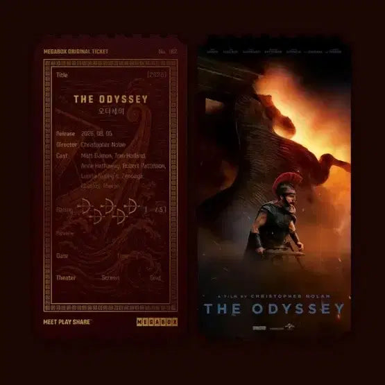 [BUNJANG] Megabox Odyssey Original Ticket Special Prize / 영화 오디세이 메가박스 오리지널티켓 오티 특전
