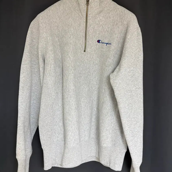 [BUNJANG] Champion Reverse Weave Half-Zip Sweatshirt Grey / [XL] 챔피온 리버스 위브 하프집 맨투맨 그레이